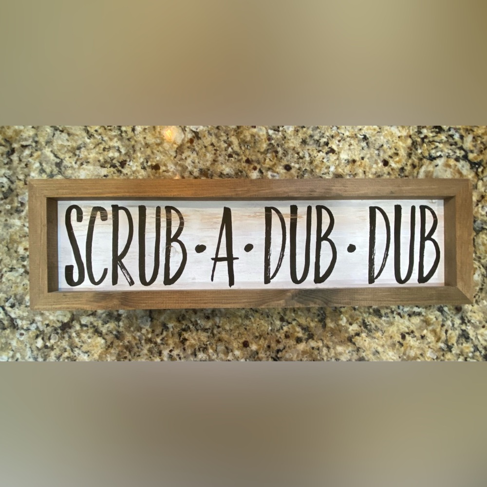 Rustic Brown and White Wall Sign